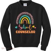 Cute School Counselor Rainbow Kids Sweatshirt thumb 0