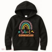 Cute School Counselor Rainbow Kids Hoodie thumb 0