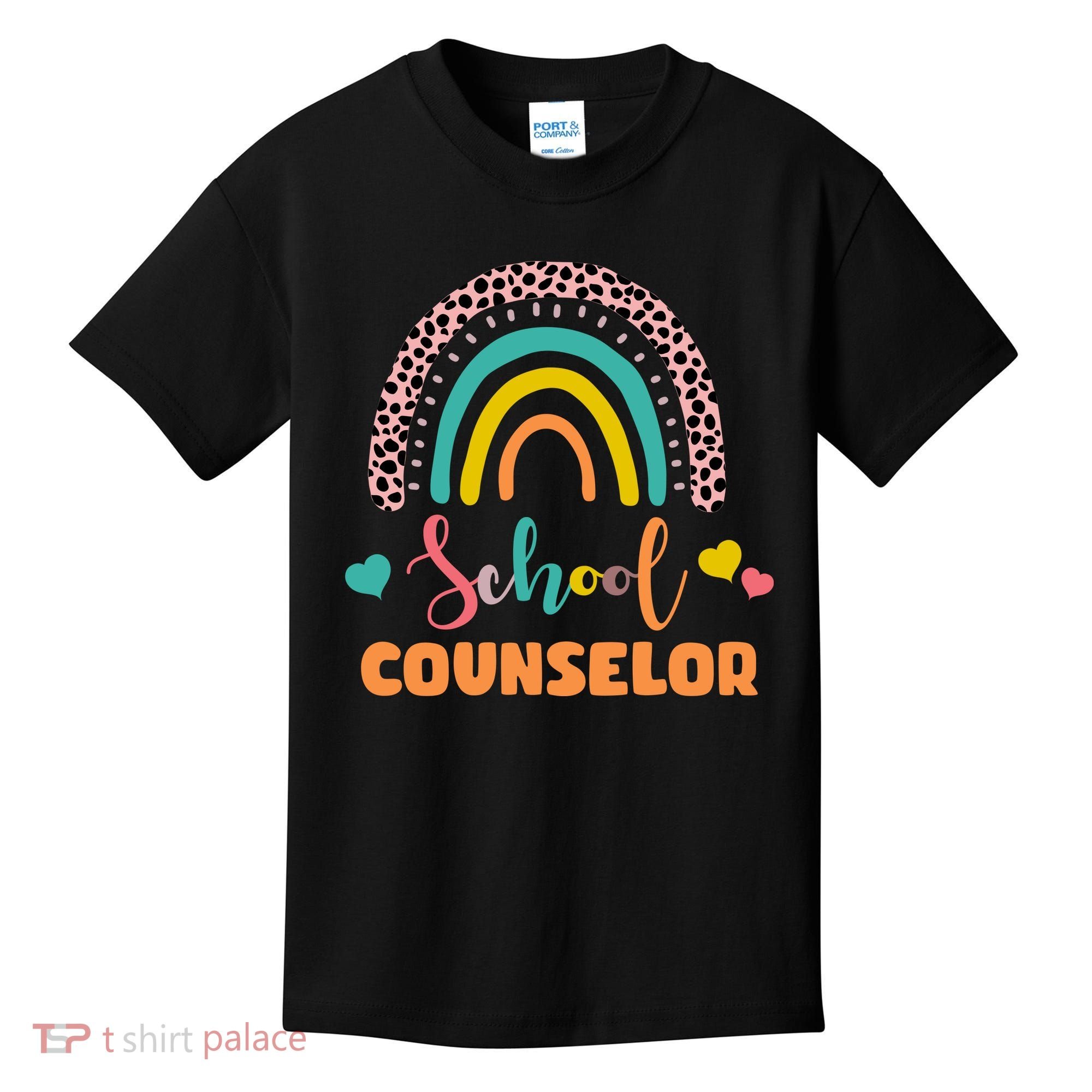 Cute School Counselor Rainbow Kids T-Shirt