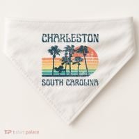 Charleston South Carolina Beach Summer Vacation USA-Made Doggie Bandana thumb 0