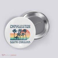 Charleston South Carolina Beach Summer Vacation Button thumb 0