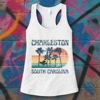 Charleston South Carolina Beach Summer Vacation Women's Tank Top thumb 3