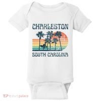 Charleston South Carolina Beach Summer Vacation Baby Bodysuit thumb 0