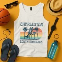 Charleston South Carolina Beach Summer Vacation Tank Top thumb 4
