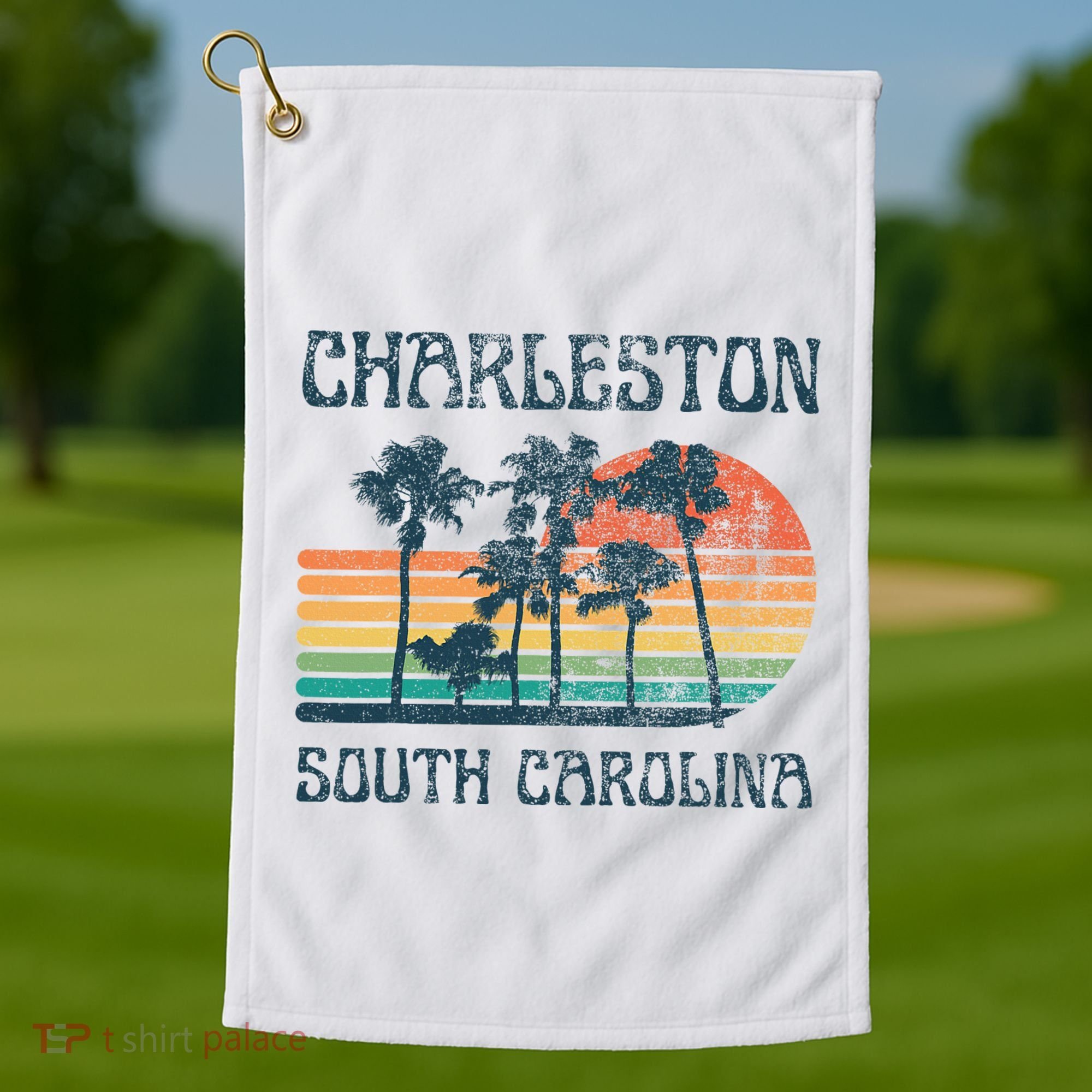 Charleston South Carolina Beach Summer Vacation Golf Towel