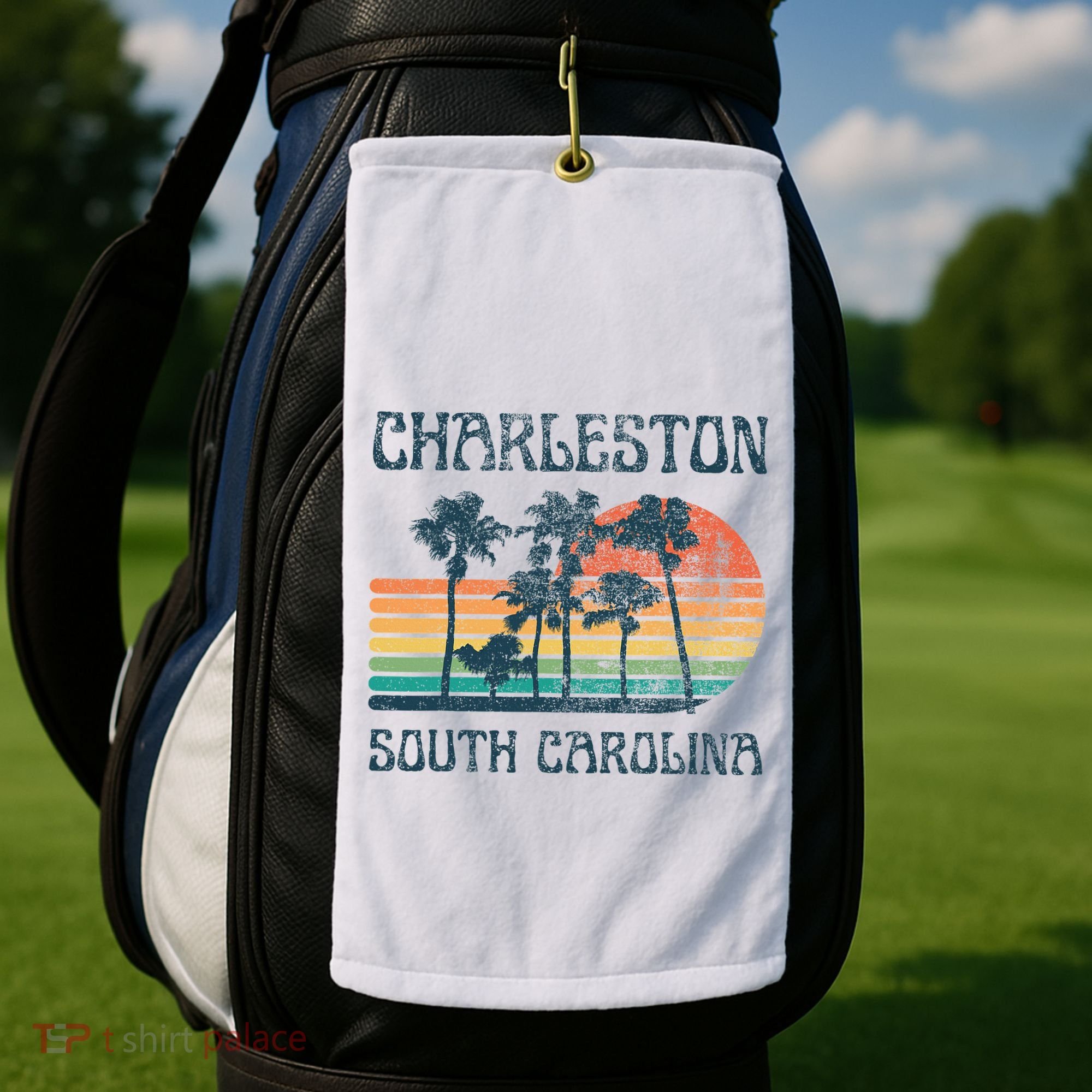 Charleston South Carolina Beach Summer Vacation Golf Towel