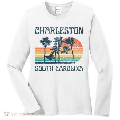 Charleston South Carolina Beach Summer Vacation Women's Long Sleeve Shirt