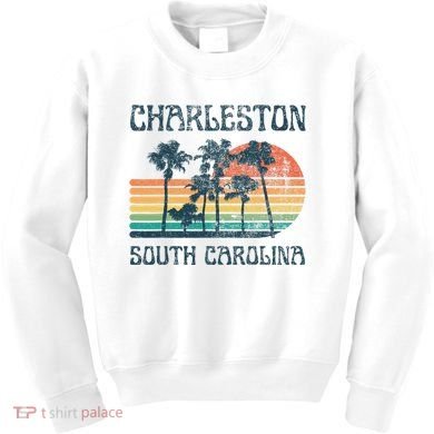 Charleston South Carolina Beach Summer Vacation Kids Sweatshirt