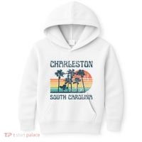 Charleston South Carolina Beach Summer Vacation Kids Hoodie thumb 0