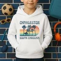 Charleston South Carolina Beach Summer Vacation Kids Hoodie thumb 2