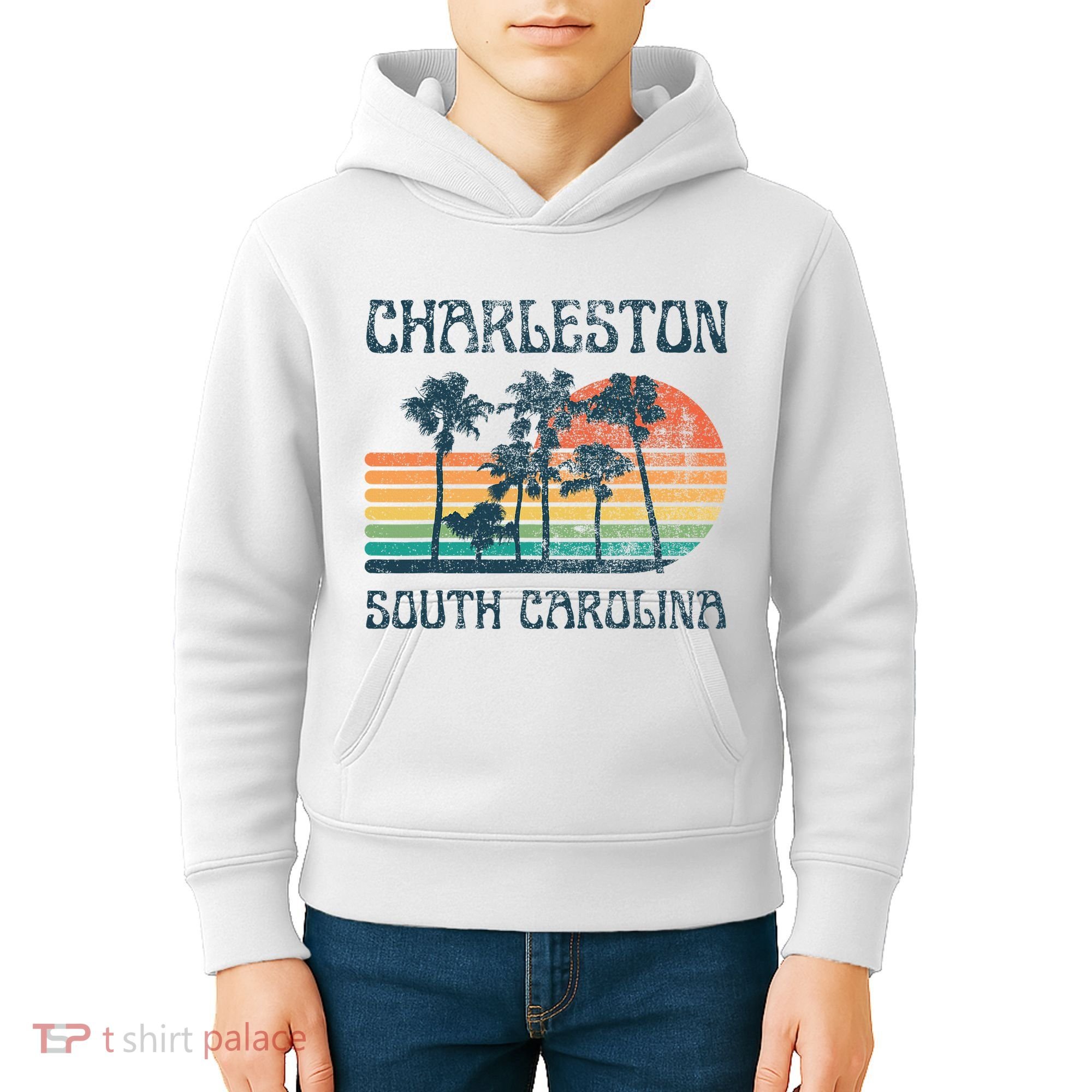 Charleston South Carolina Beach Summer Vacation Kids Hoodie
