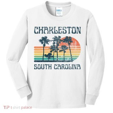 Charleston South Carolina Beach Summer Vacation Kids Long Sleeve Shirt