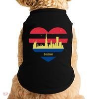 City Skyline Cityscape Heart Shape Birds Flying Dubai Gift Doggie Tank thumb 0