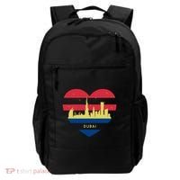 City Skyline Cityscape Heart Shape Birds Flying Dubai Gift Backpack thumb 0