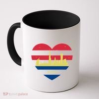City Skyline Cityscape Heart Shape Birds Flying Dubai Gift Coffee Mug thumb 0