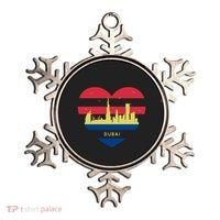 City Skyline Cityscape Heart Shape Birds Flying Dubai Gift Ornament thumb 0
