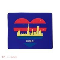 City Skyline Cityscape Heart Shape Birds Flying Dubai Gift Mousepad thumb 0