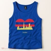 City Skyline Cityscape Heart Shape Birds Flying Dubai Gift Tank Top thumb 2