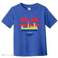 City Skyline Cityscape Heart Shape Birds Flying Dubai Gift Toddler T-Shirt thumb 0