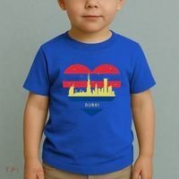 City Skyline Cityscape Heart Shape Birds Flying Dubai Gift Toddler T-Shirt thumb 2