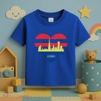 City Skyline Cityscape Heart Shape Birds Flying Dubai Gift Toddler T-Shirt thumb 3