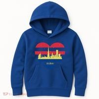 City Skyline Cityscape Heart Shape Birds Flying Dubai Gift Kids Hoodie thumb 0