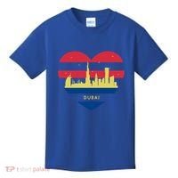 City Skyline Cityscape Heart Shape Birds Flying Dubai Gift Kids T-Shirt thumb 0
