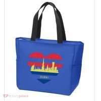 City Skyline Cityscape Heart Shape Birds Flying Dubai Gift Tote Bag thumb 3