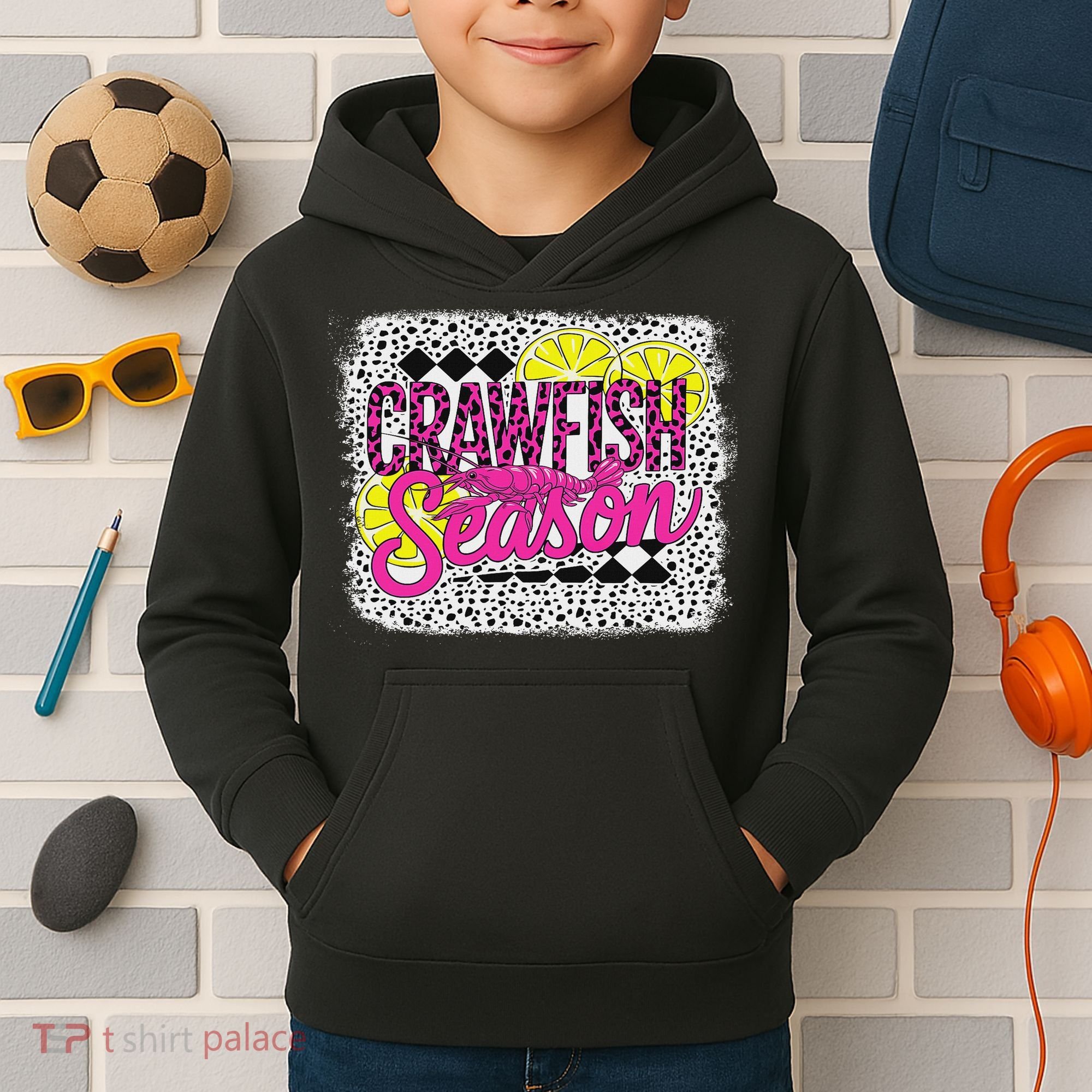 Crawfish Season Crawfish Boil Lobster Cajun Women Kids Hoodie