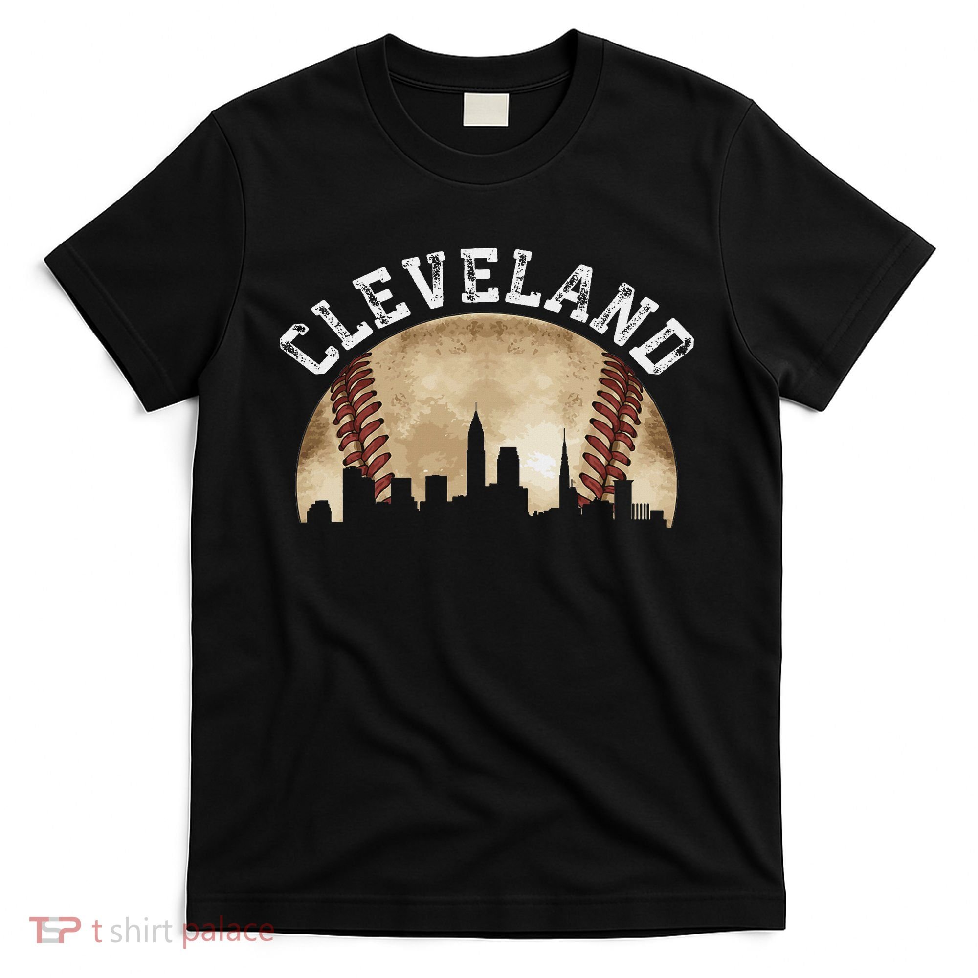 Cleveland Skyline City Vintage Baseball Lover T-Shirt