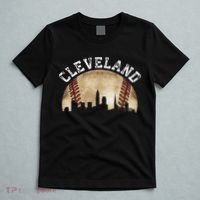Cleveland Skyline City Vintage Baseball Lover T-Shirt thumb 5