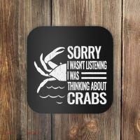 Crabmeat Seafood Crabbing Crabs Crabby Crab Coaster thumb 0