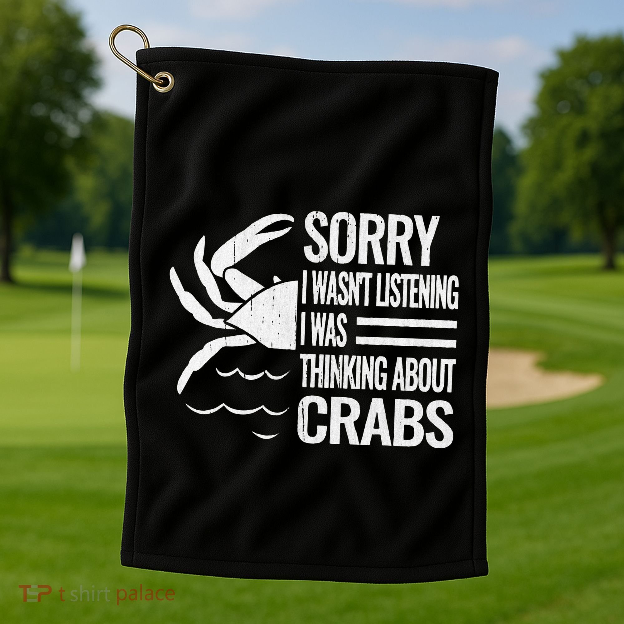 Crabmeat Seafood Crabbing Crabs Crabby Crab Golf Towel