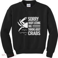 Crabmeat Seafood Crabbing Crabs Crabby Crab Kids Sweatshirt thumb 0