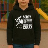 Crabmeat Seafood Crabbing Crabs Crabby Crab Kids Hoodie thumb 3