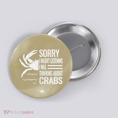 Crabmeat Seafood Crabbing Crabs Crabby Crab Button