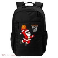 Christmas Santa Claus Dunking A Basketball Xmas Backpack thumb 0