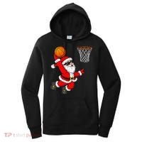 Christmas Santa Claus Dunking A Basketball Xmas Women's Hoodie thumb 0