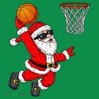 Christmas Santa Claus Dunking A Basketball Xmas Hoodie thumb 7
