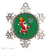 Christmas Santa Claus Dunking A Basketball Xmas Ornament thumb 0