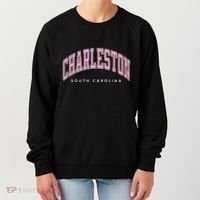 Charleston South Carolina Sc Varsity Style Text Gift Women's Sweatshirt thumb 0