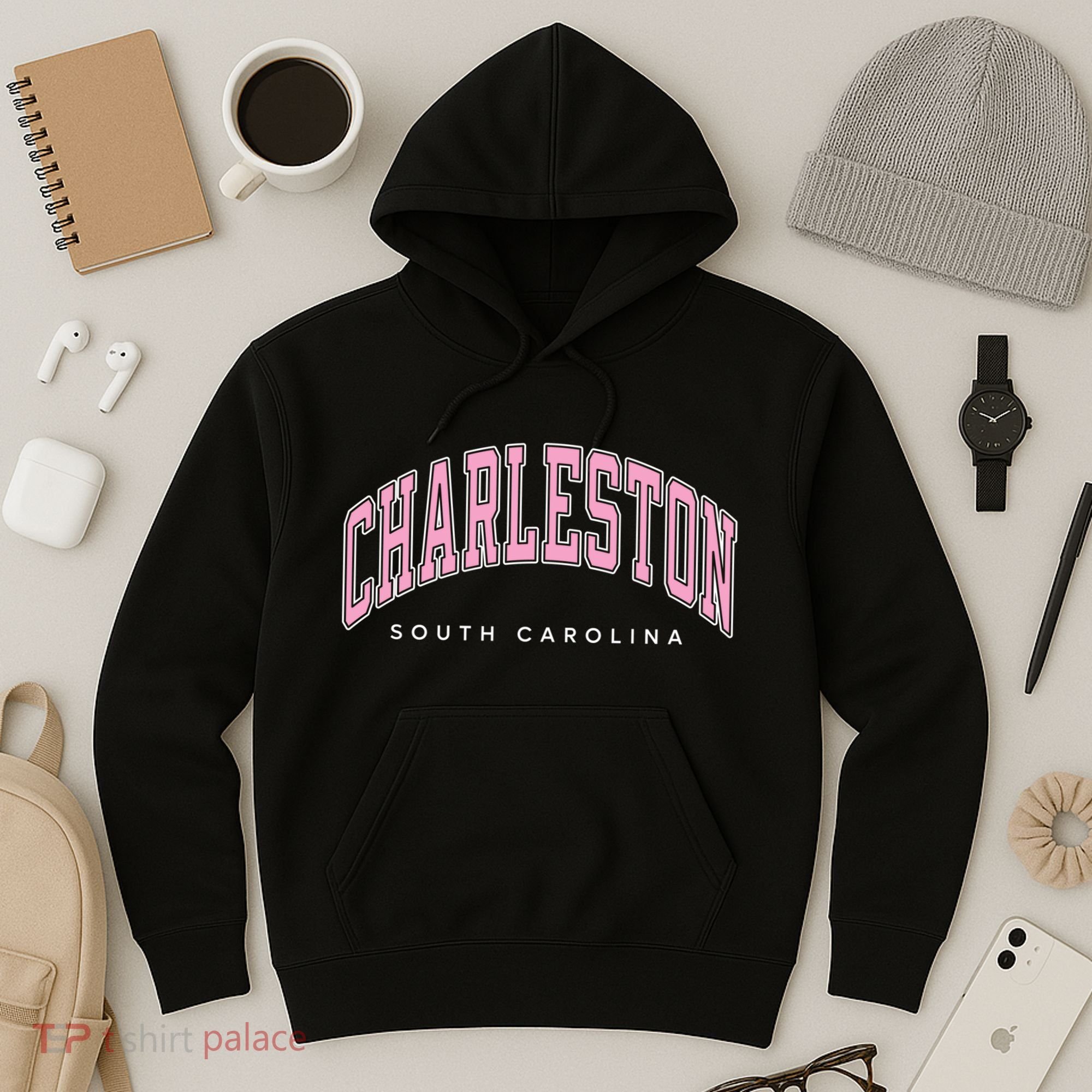 Charleston South Carolina Sc Varsity Style Text Gift Hoodie