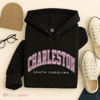Charleston South Carolina Sc Varsity Style Text Gift Hoodie thumb 4