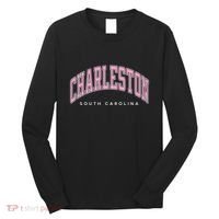Charleston South Carolina Sc Varsity Style Text Gift Long Sleeve Shirt thumb 0