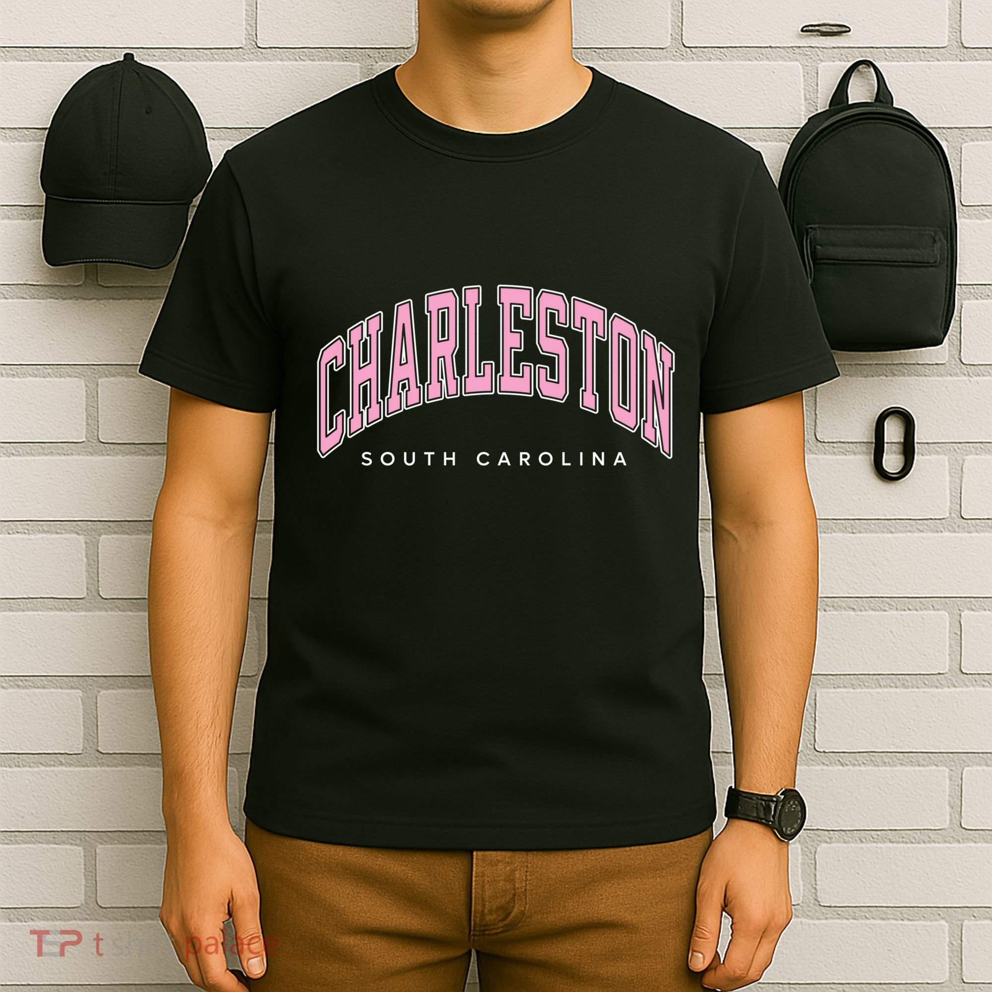 Charleston South Carolina Sc Varsity Style Text Gift T-Shirt