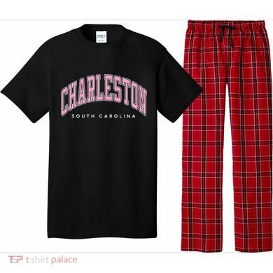 Charleston South Carolina Sc Varsity Style Text Gift Pajama Set
