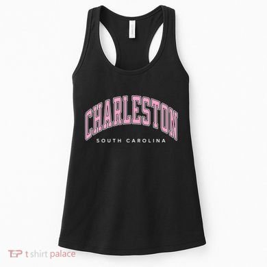 Charleston South Carolina Sc Varsity Style Text Gift Women's Tank Top