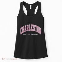 Charleston South Carolina Sc Varsity Style Text Gift Women's Tank Top thumb 0