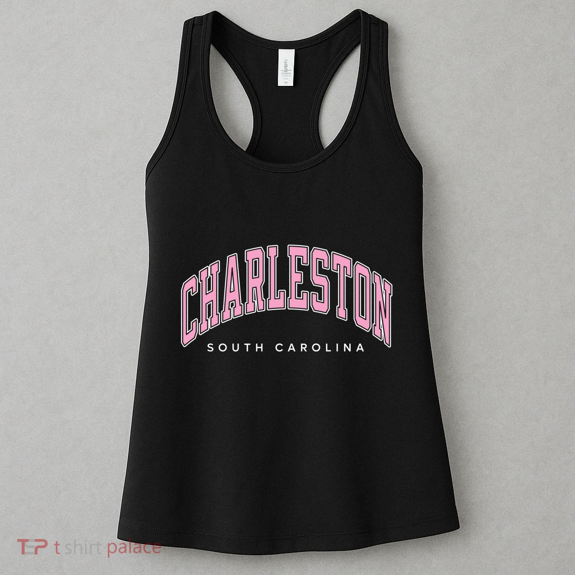 Charleston South Carolina Sc Varsity Style Text Gift Women's Tank Top