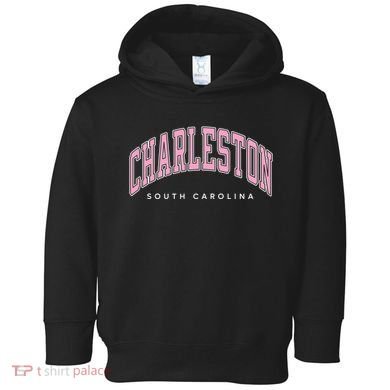 Charleston South Carolina Sc Varsity Style Text Gift Toddler Hoodie